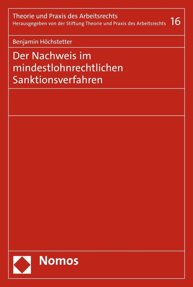 Der Nachweis im mindestlohnrechtlichen Sanktionsverfahren main product photo