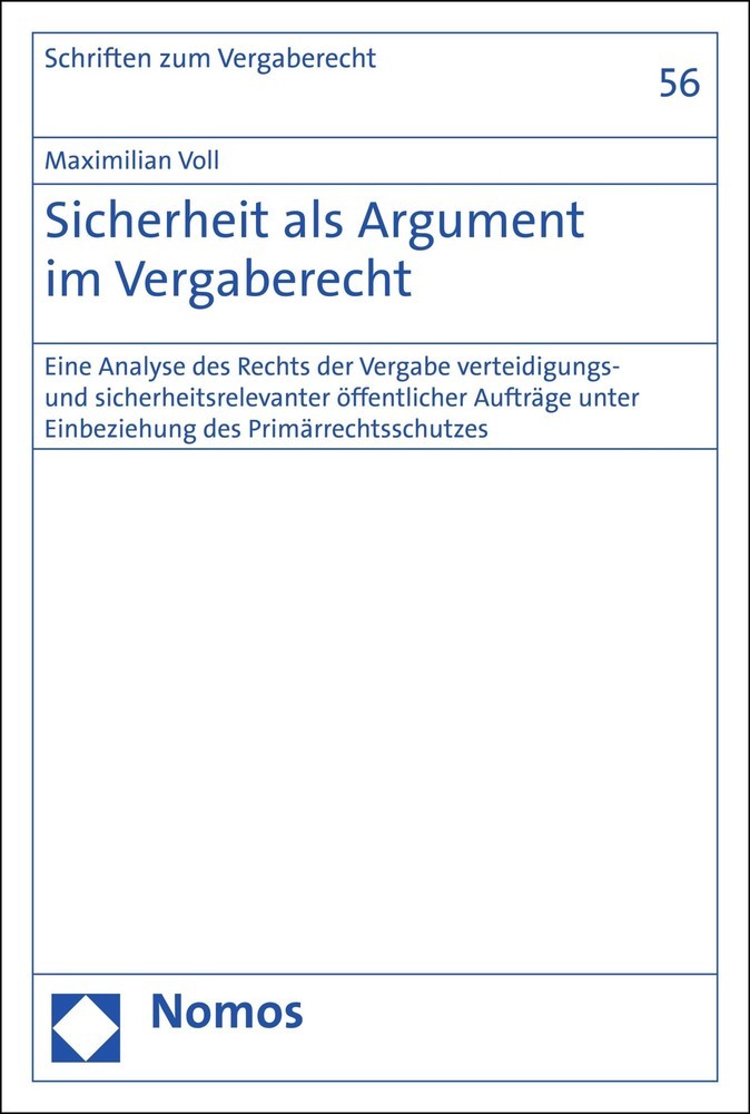 Sicherheit als Argument im Vergaberecht main product photo