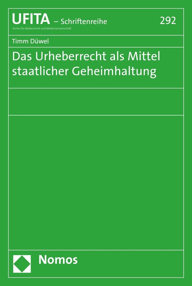 Das Urheberrecht als Mittel staatlicher Geheimhaltung main product photo