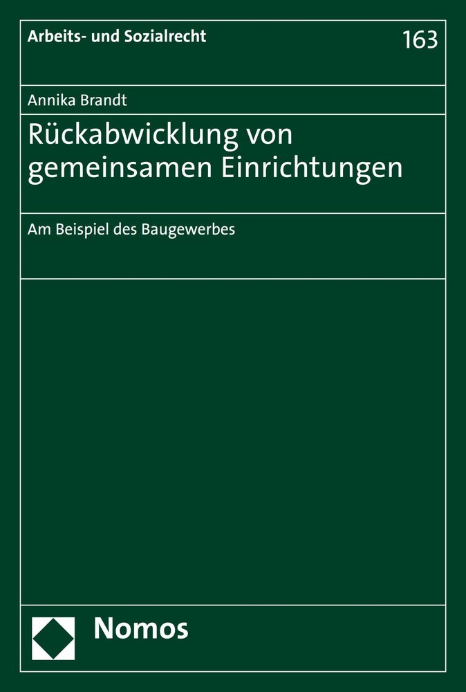 Rückabwicklung von gemeinsamen Einrichtungen main product photo