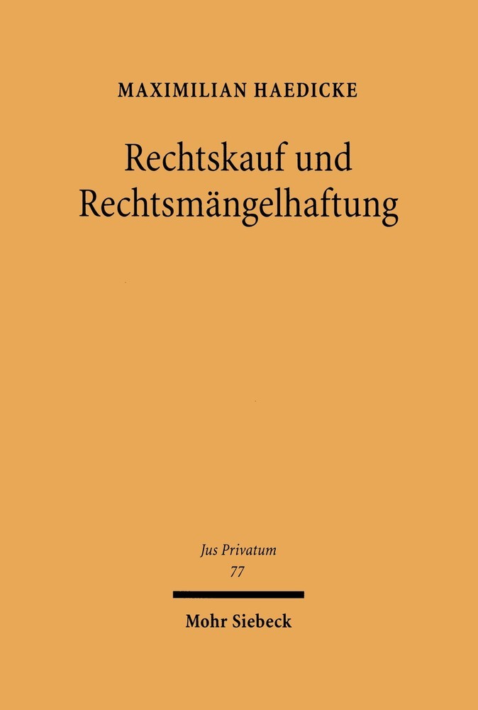 Rechtskauf und Rechtsmängelhaftung main product photo