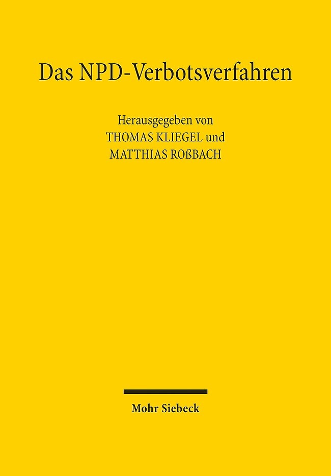 Das NPD-Verbotsverfahren main product photo
