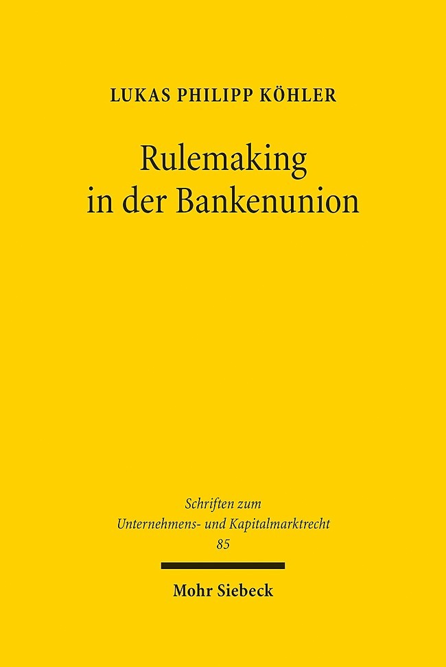 Rulemaking in der Bankenunion main product photo