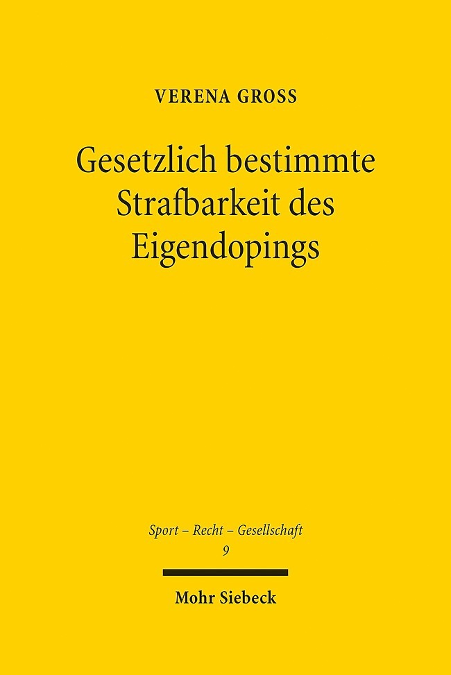 Gesetzlich bestimmte Strafbarkeit des Eigendopings main product photo
