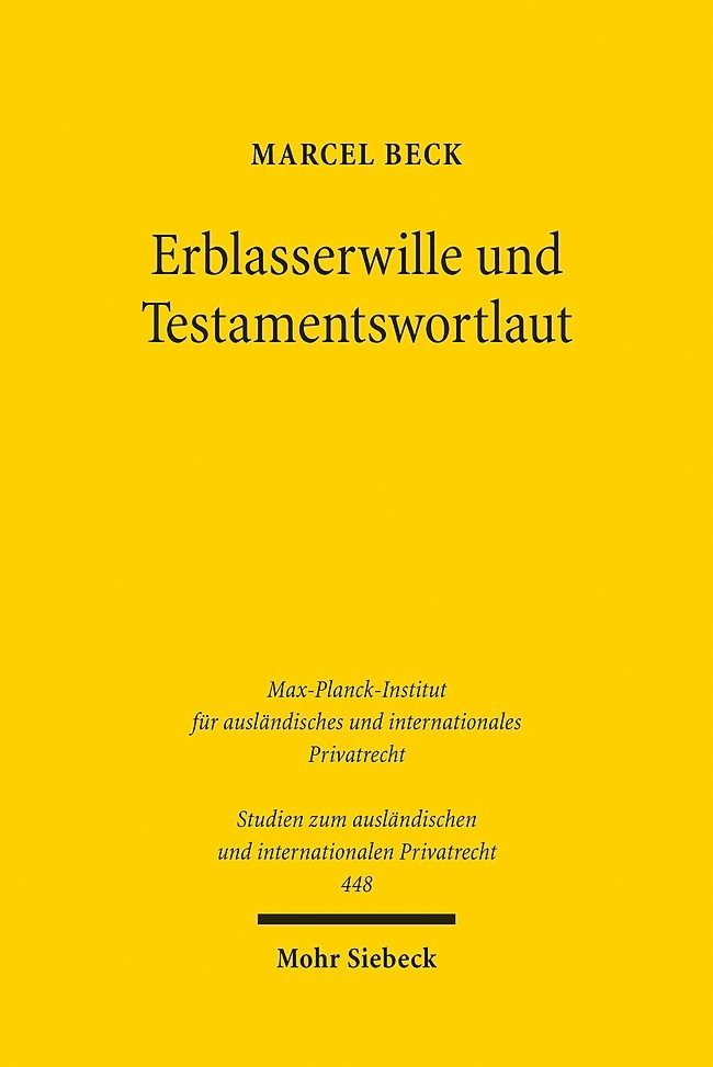 Erblasserwille und Testamentswortlaut main product photo