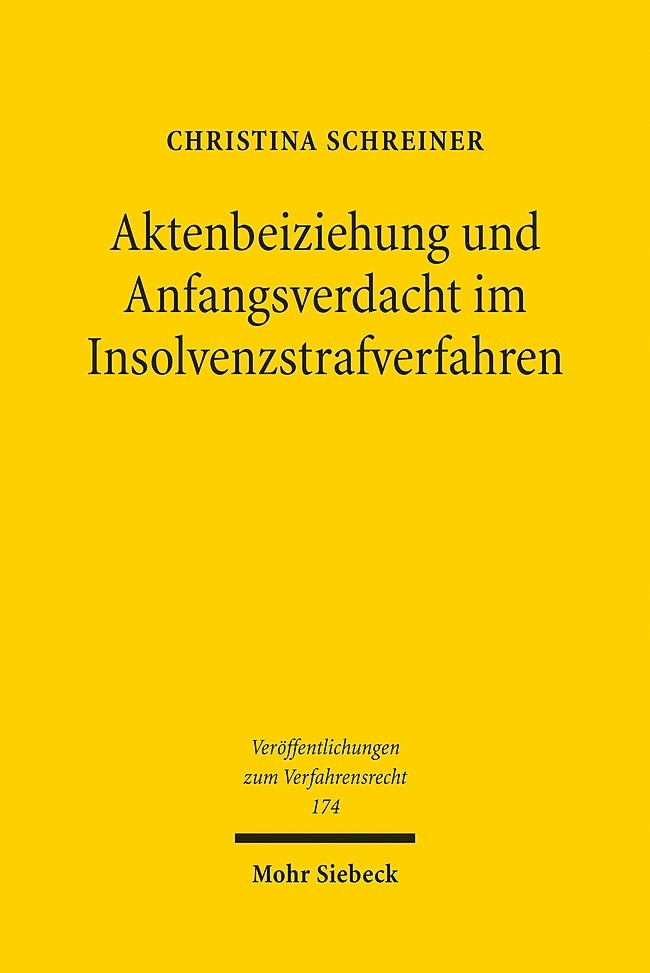 Aktenbeiziehung und Anfangsverdacht im Insolvenzstrafverfahren main product photo