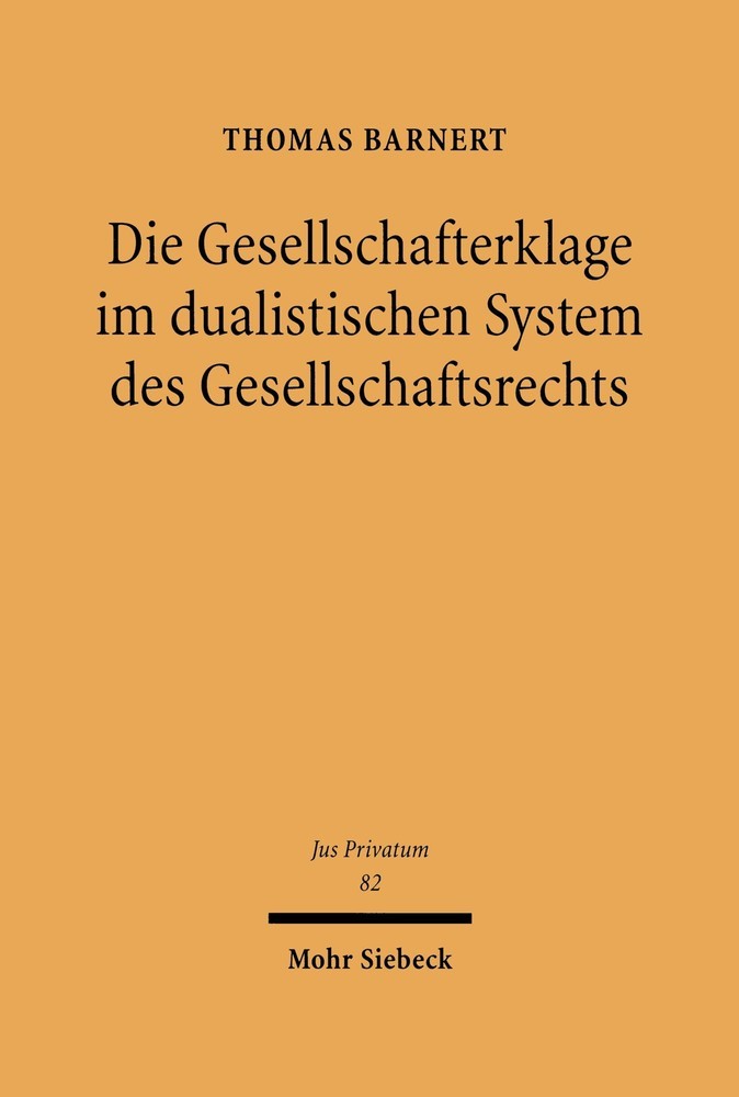 Die Gesellschafterklage im dualistischen System des Gesellschaftsrechts main product photo
