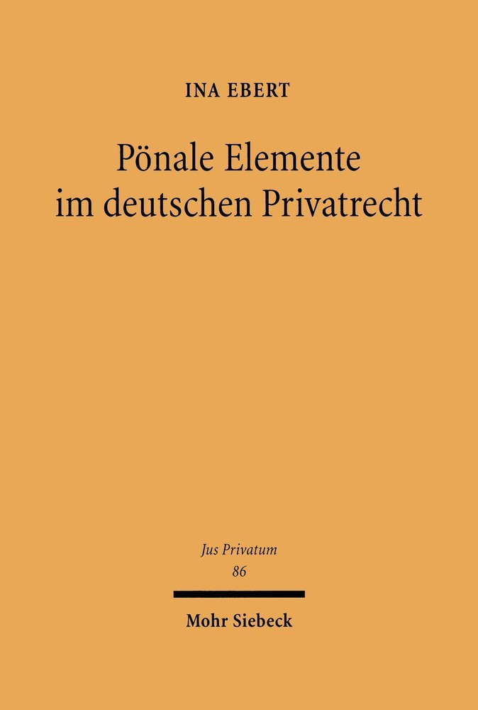 Pönale Elemente im deutschen Privatrecht main product photo