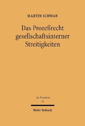 Das Prozeßrecht gesellschaftsinterner Streitigkeiten