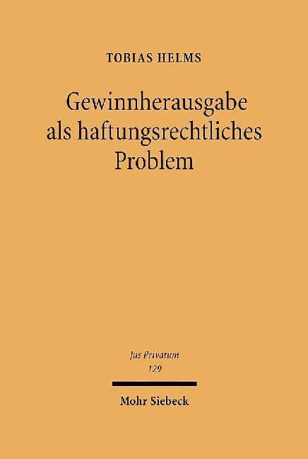 Gewinnherausgabe als haftungsrechtliches Problem main product photo