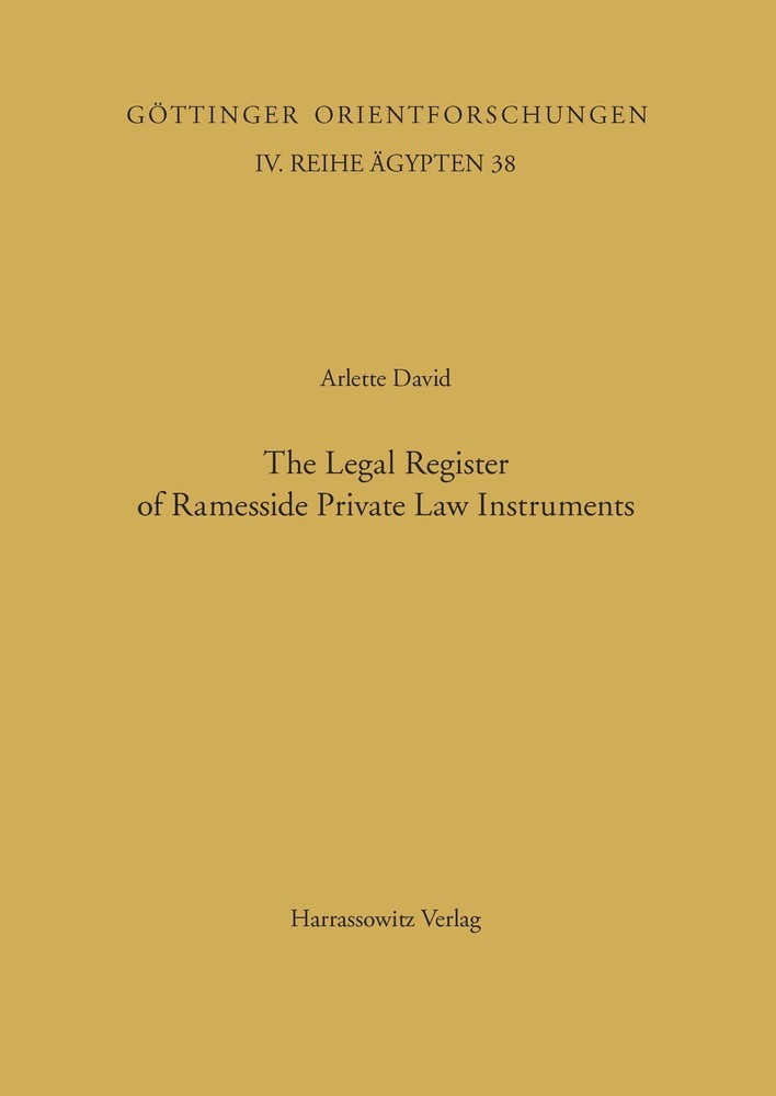 Classification and Categorization in Ancient Egypt / The Legal Register of Ramesside Private Law Instruments main product photo
