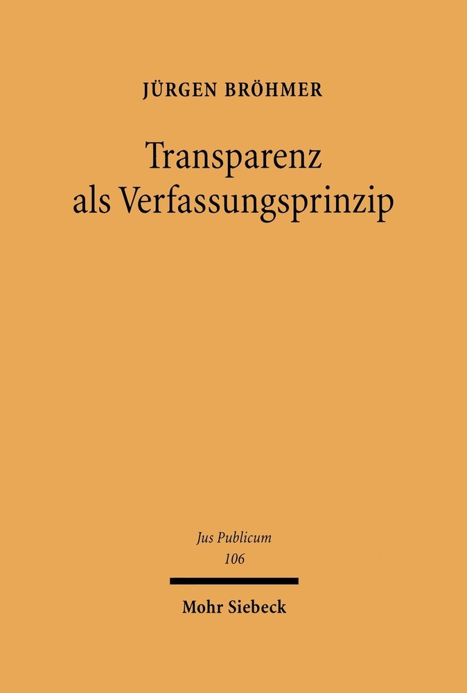 Transparenz als Verfassungsprinzip main product photo