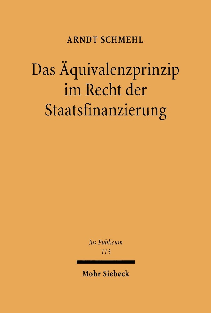 Das Äquivalenzprinzip im Recht der Staatsfinanzierung main product photo