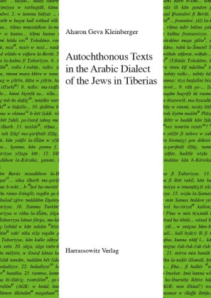Autochthonous Texts in the Arabic Dialect of the Jews in Tiberias