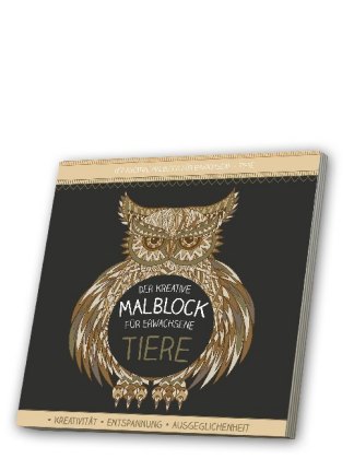 Der kreative Malblock für Erwachsene - Tiere, m. Audio-CD. Bd.2