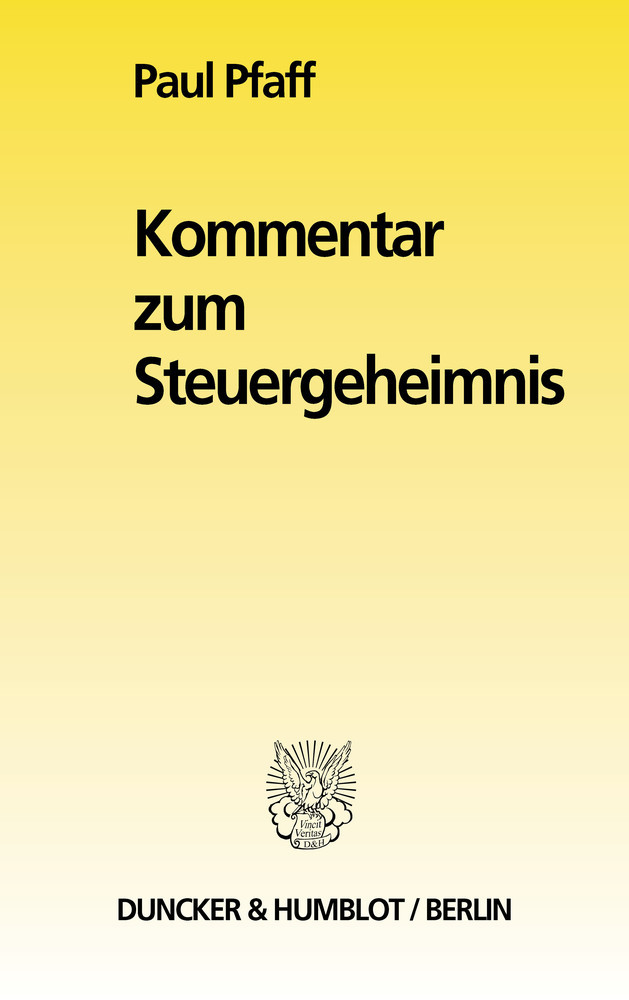 Kommentar zum Steuergeheimnis. main product photo