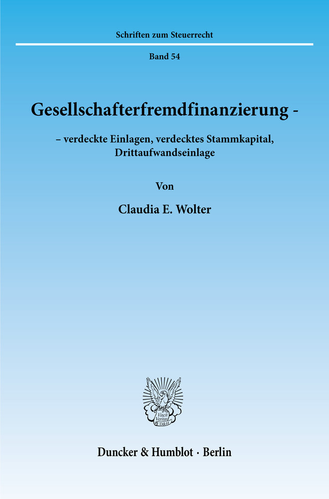 Gesellschafterfremdfinanzierung - main product photo