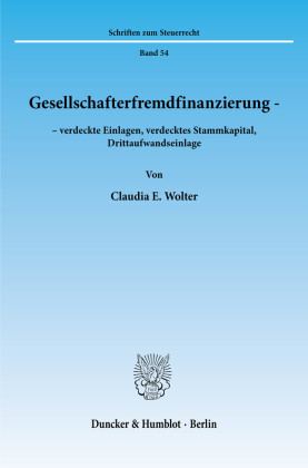 Gesellschafterfremdfinanzierung -