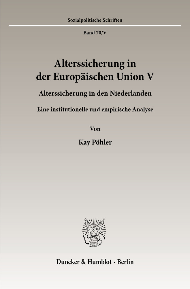 Alterssicherung in der Europäischen Union V. main product photo