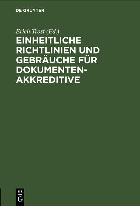 Einheitliche Richtlinien und Gebräuche für Dokumentenakkreditive main product photo