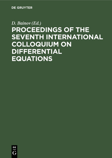 Proceedings of the seventh International Colloquium on Differential Equations main product photo