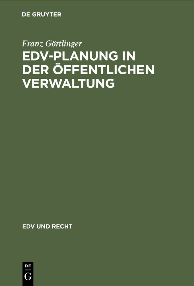 EDV-Planung in der Öffentlichen Verwaltung main product photo