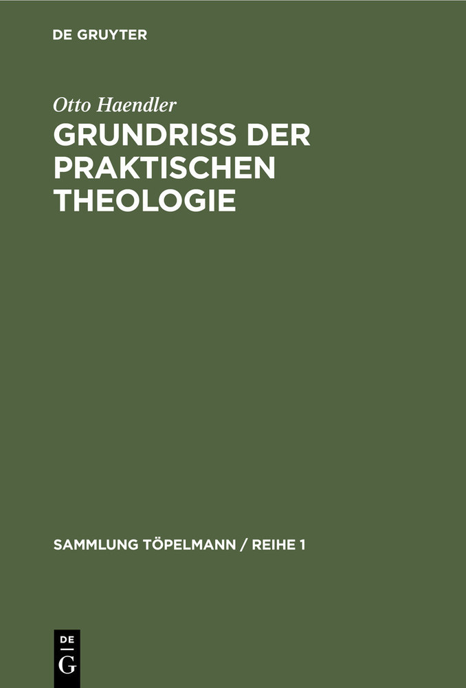 Grundriss der praktischen Theologie main product photo