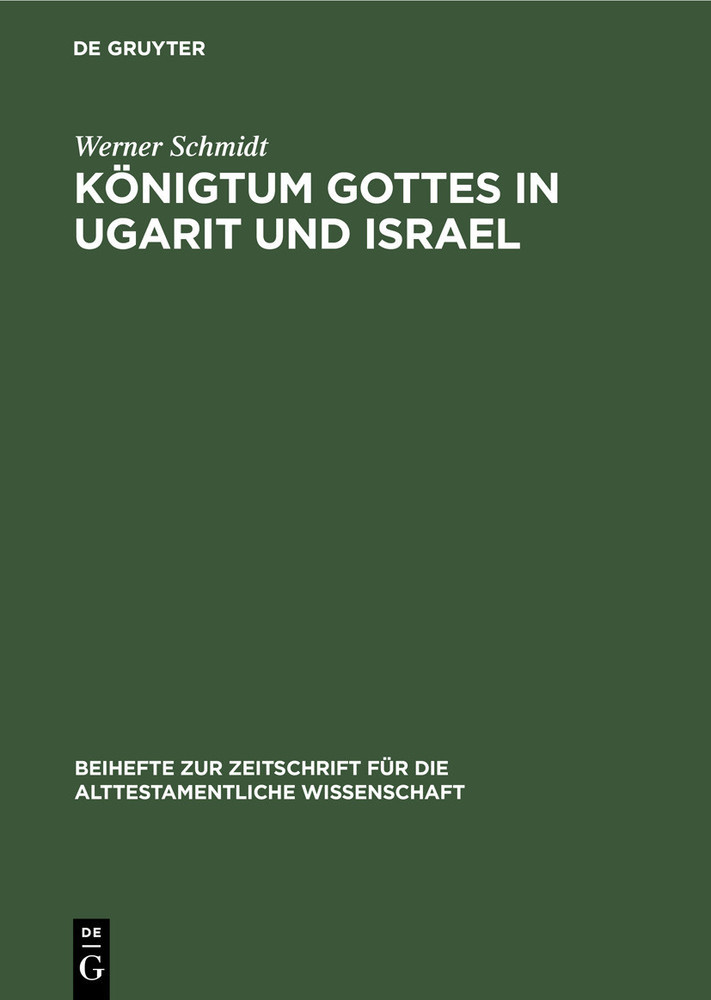 Königtum Gottes in Ugarit und Israel main product photo