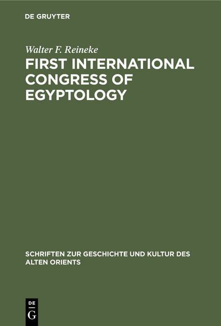 First International Congress of Egyptology main product photo