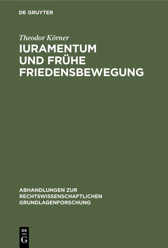 Iuramentum und frühe Friedensbewegung main product photo