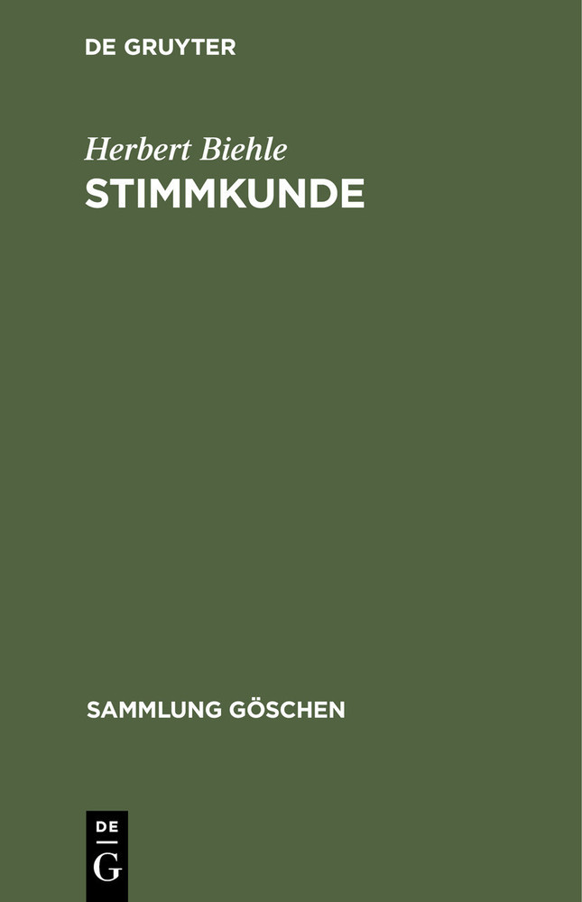 Stimmkunde main product photo