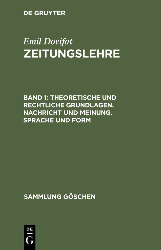 Theoretische und rechtliche Grundlagen. Nachricht und Meinung. Sprache und Form main product photo