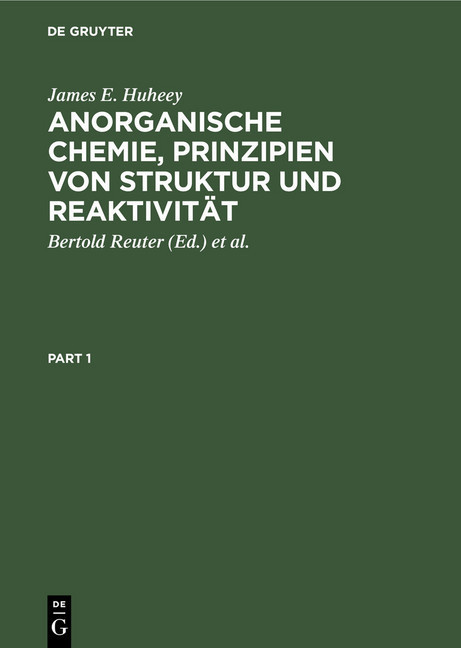 Anorganische Chemie, Prinzipien von Struktur und Reaktivität main product photo