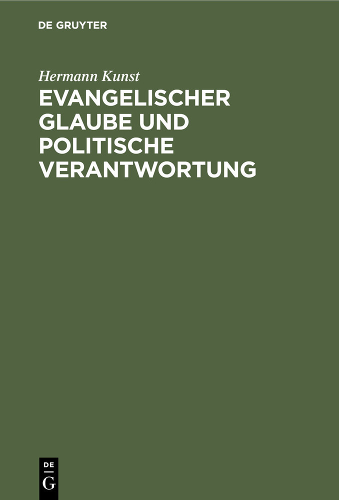 Evangelischer Glaube und politische Verantwortung main product photo