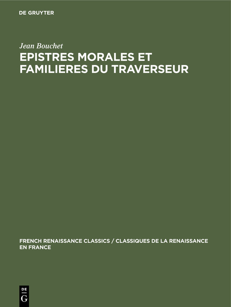 Epistres morales et familieres du traverseur main product photo
