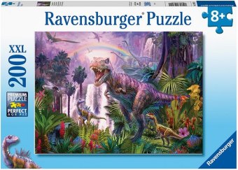 Ravensburger Kinderpuzzle - 12892 Dinosaurierland - Dino-Puzzle für Kinder ab 8 Jahren, mit 200 Teilen im XXL-Format