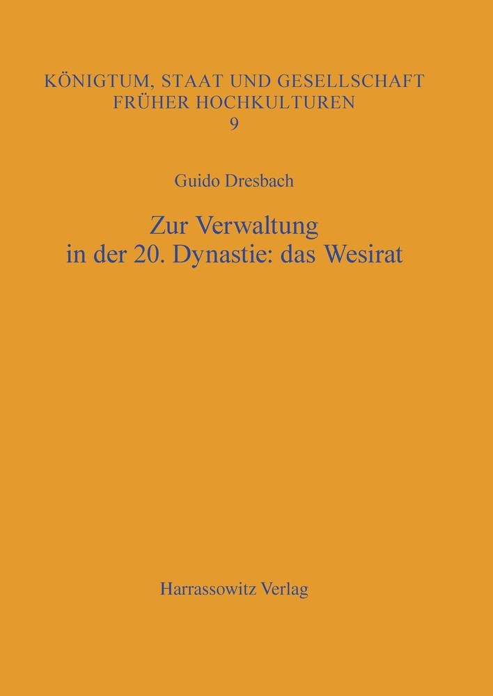 Zur Verwaltung in der 20. Dynastie: das Wesirat main product photo