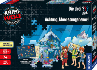 Krimi Puzzle Die drei ??? Kids,  Achtung, Meeresungeheuer! (Kinderpuzzle)