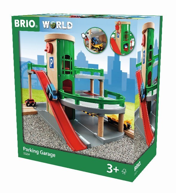BRIO World 33204 Parkhaus, Straßen & Schienen - Eisenbahnzubehör für die BRIO Holzeisenbahn - Empfohlen für Kinder ab 3 Jahren main product photo