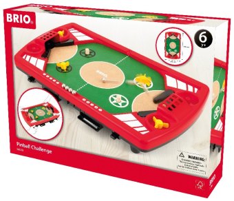 BRIO Spiele 34019 Tischfußball-Flipper - Pinball als Holzspielzeug für Kinder - Kinderspielzeug empfohlen ab 6 Jahren