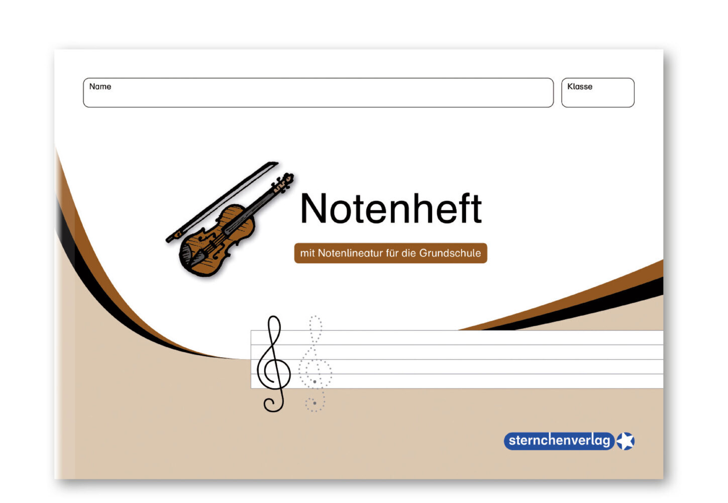 Notenheft mit Notenlineatur für die Grundschule main product photo