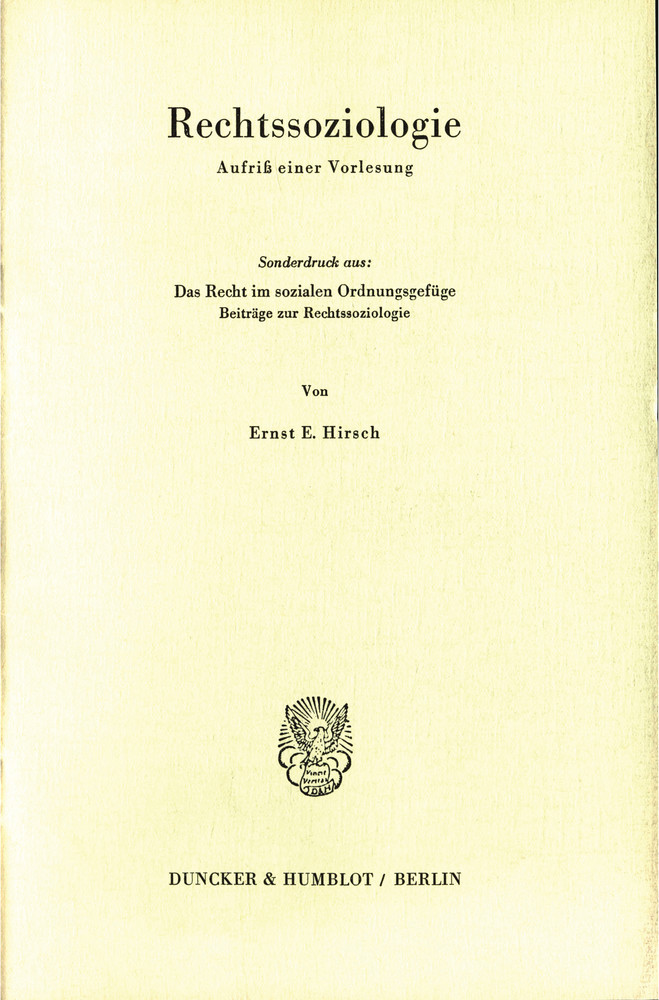 Rechtssoziologie. main product photo