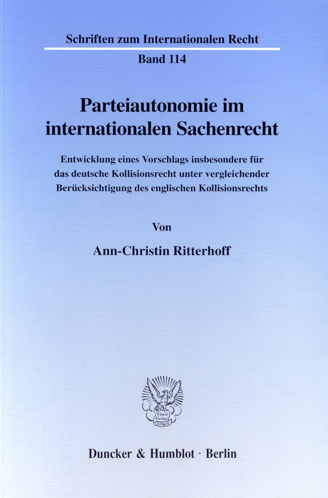 Parteiautonomie im internationalen Sachenrecht. main product photo