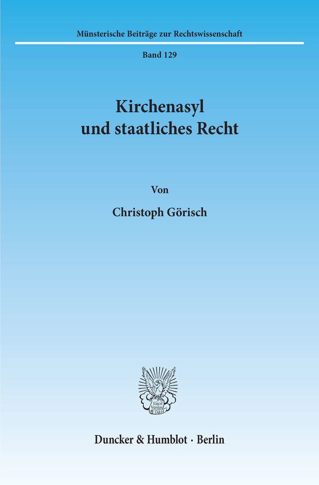 Kirchenasyl und staatliches Recht. main product photo