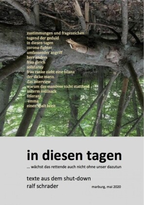 in diesen tagen... wächst das rettende auch nicht ohne unser dazutun