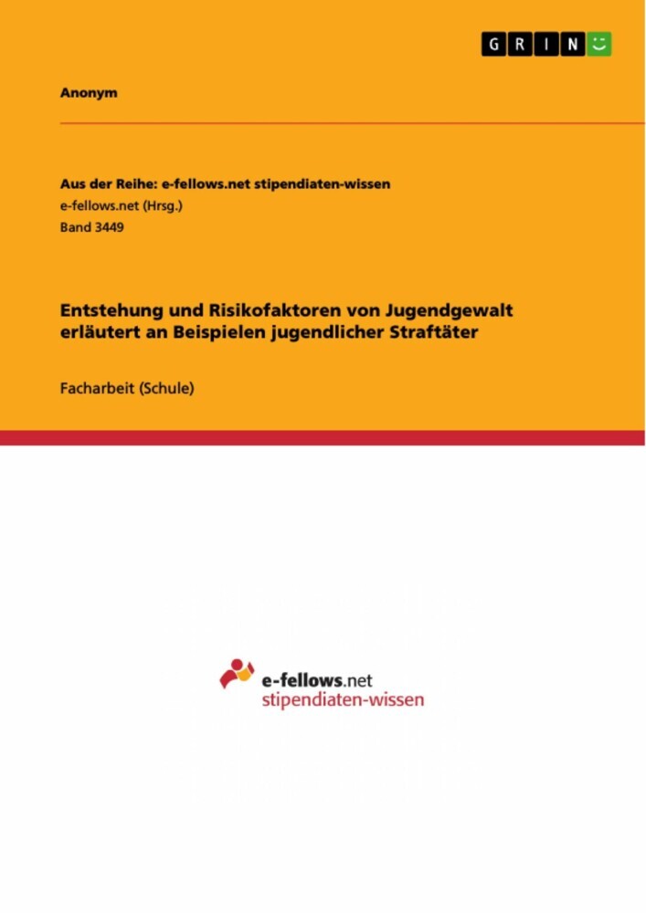 Entstehung und Risikofaktoren von Jugendgewalt erläutert an Beispielen jugendlicher Straftäter main product photo