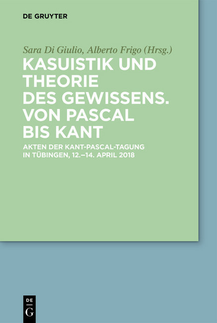 Kasuistik und Theorie des Gewissens. Von Pascal bis Kant main product photo