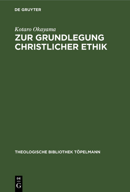 Zur Grundlegung christlicher Ethik main product photo