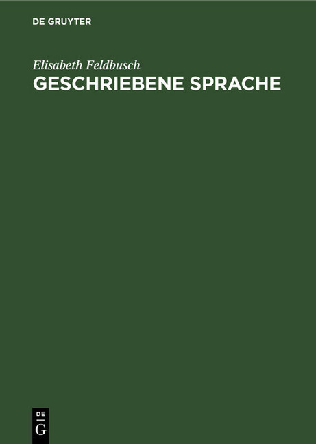 Geschriebene Sprache main product photo