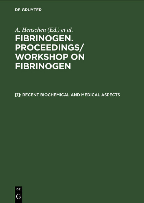 Recent biochemical and medical aspects main product photo
